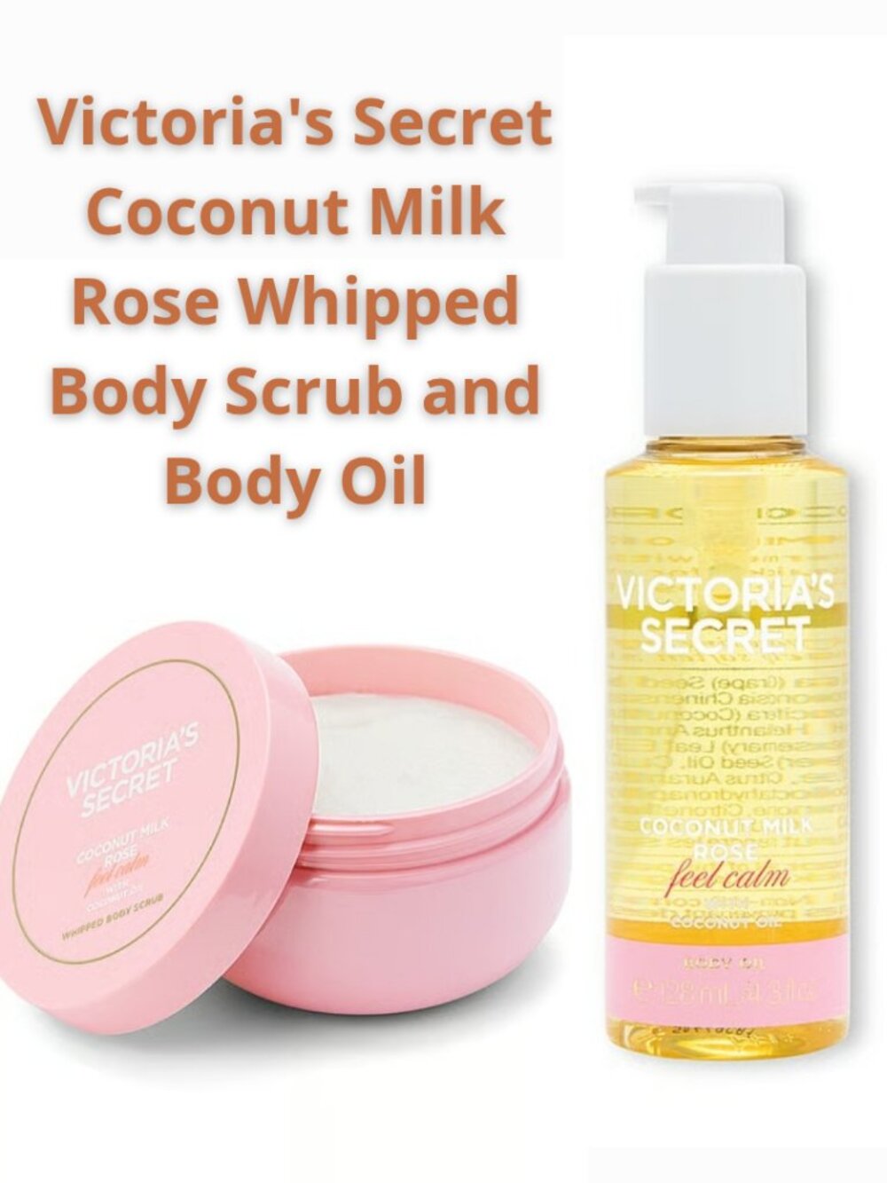 Victoria's Secret Coconut Milk Rose Whipped Body Scrub and Body Oil
